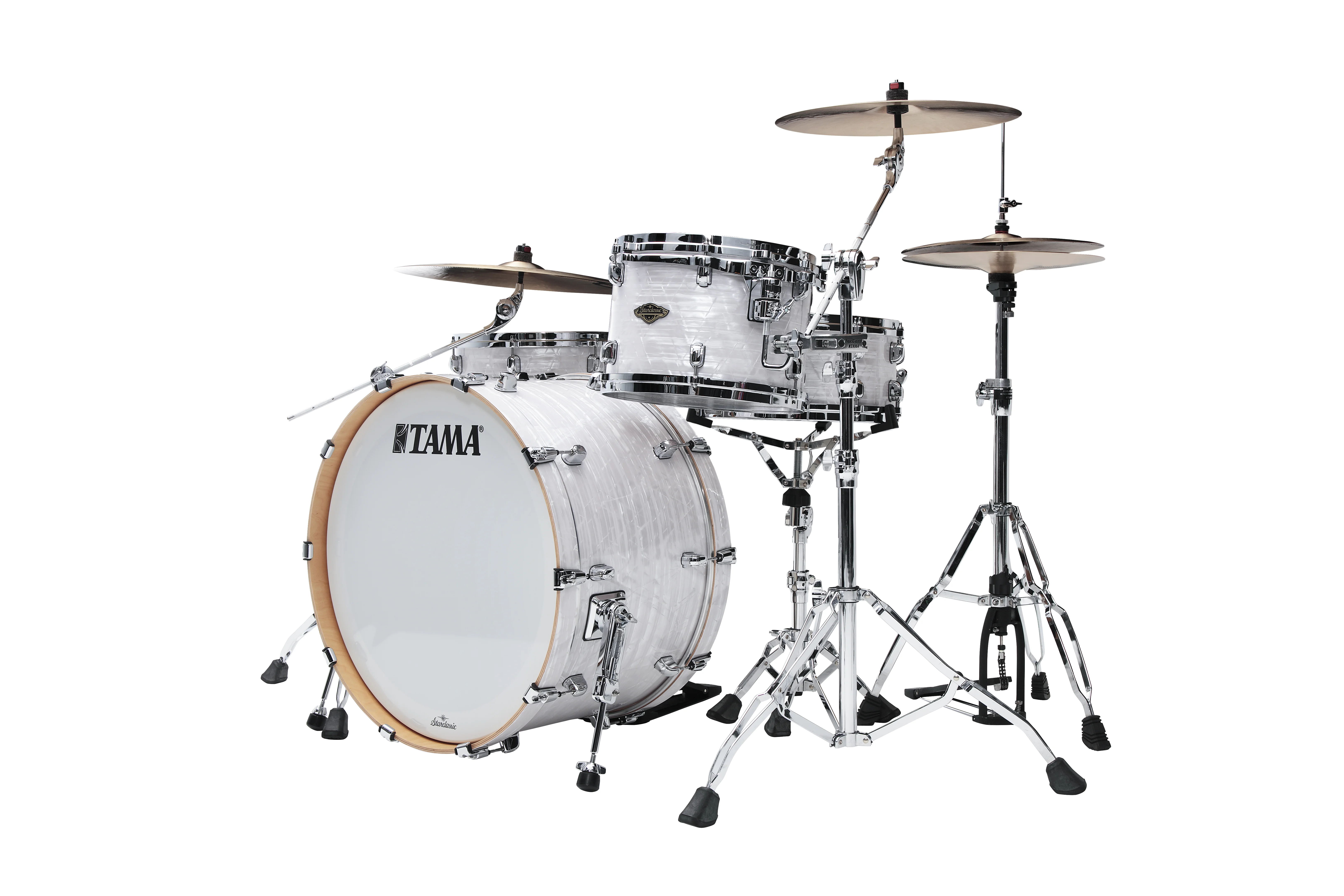 Starclassic Walnut/Birch Duracover Wrap Shell Kit 3 teilig - White Pearl/Chrom HW
